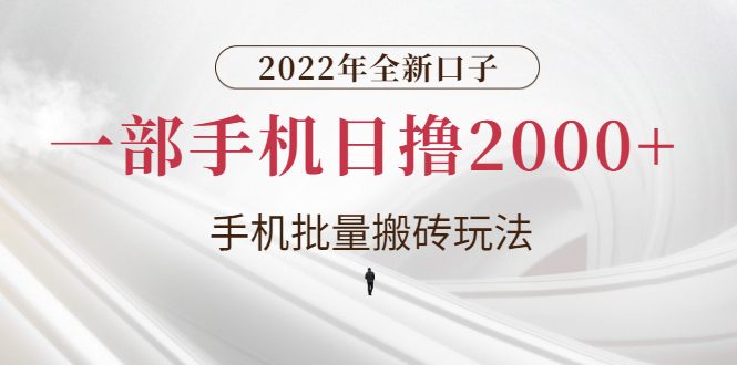 【副业项目3146期】2022年全新搬砖项目，手机批量搬运玩法，一部手机日撸1000+-晴沐网创  