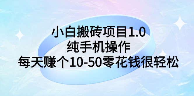 【副业项目3301期】小白搬砖项目1.0，纯手机操作，每天赚个10-50零花钱很轻松-晴沐网创  