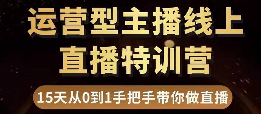 【副业项目3745期】慧哥直播电商运营型主播特训营，0基础15天手把手带你怎么做直播带货-晴沐网创  