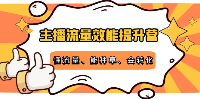 【副业项目4373期】主播流量效能提升营：懂流量、能种草、会转化，清晰明确方法规则-晴沐网创  