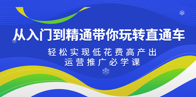 【副业项目5274期】从入门到精通带你玩转直通车：轻松实现低花费高产出，35节运营推广必学课-晴沐网创  