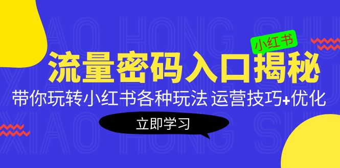 【副业项目5322期】小红书流量密码入口揭秘：带你玩转小红书各种玩法 运营技巧+优化-晴沐网创  