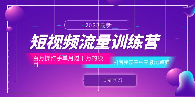 【副业项目6333期】短视频流量训练营：百万操作手单月过千万的项目：抖音变现王中王 能力超强-晴沐网创  