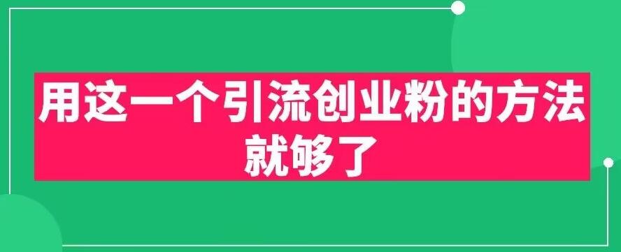 【副业项目6342期】用这一个引流创业粉的方法就够了，PPT短视频引流创业粉【揭秘】-晴沐网创  