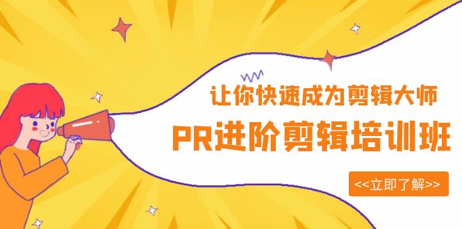 【副业项目6160期】PR进阶剪辑培训班，让你快速成为剪辑大师 12节视频课程+素材！-晴沐网创  