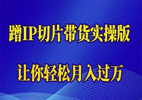 【副业项目6060期】2023蹭这个IP切片带货实操版，让你轻松月入过万（教程+素材）-晴沐网创  