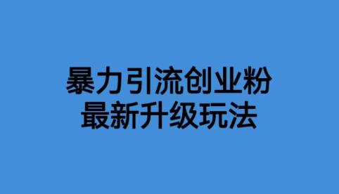 【副业项目6372期】价值1980一千个野路子暴力引流最新升级玩法【揭秘】-晴沐网创  