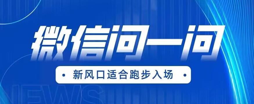 【副业项目6729期】全网首发微信问一问新风口变现项目（价值1999元）【揭秘】-晴沐网创  