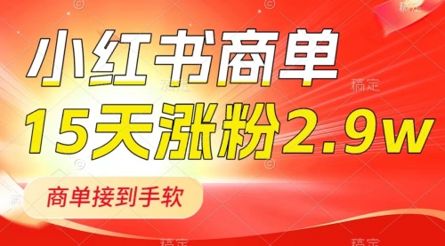 【副业项目8480期】小红书商单最新玩法，新号15天2.9w粉，接单到手软-晴沐网创  