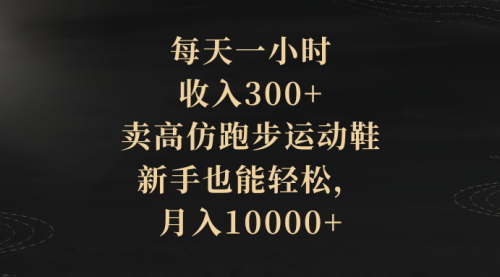 【副业项目8486期】每天一小时，收入300+，卖跑步运动鞋-晴沐网创  