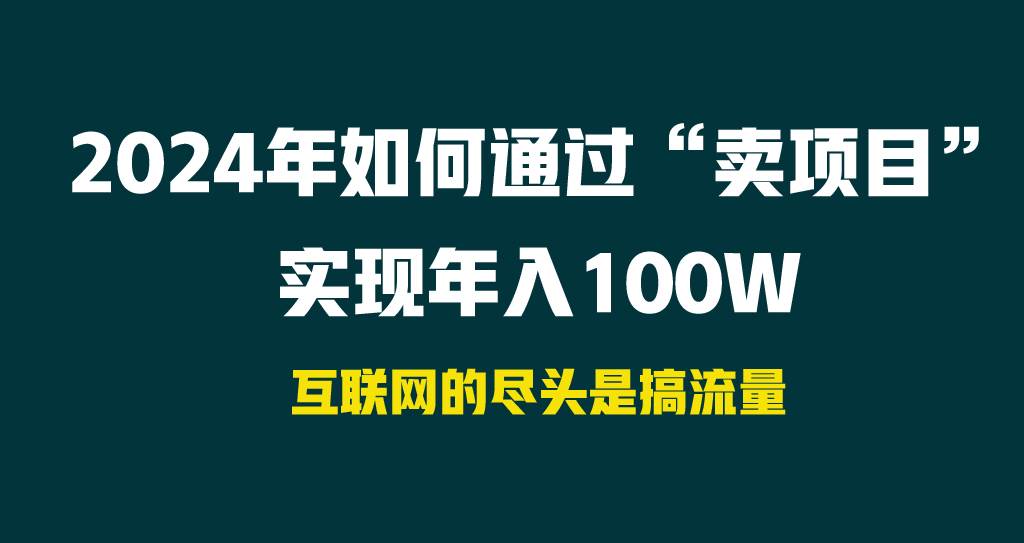 2024年如何通过“卖项目”实现年入100W-晴沐网创  