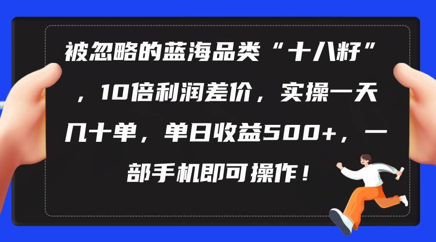 被忽略的蓝海品类“十八籽”，10倍利润差价，实操一天几十单 单日收益500+-晴沐网创  