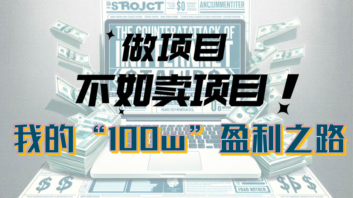 为什么做项目不如卖项目？我的100W+盈利之路-晴沐网创  