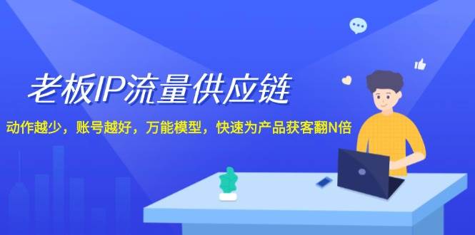 老板 IP流量 供应链，动作越少，账号越好，万能模型，快速为产品获客翻N倍-晴沐网创  