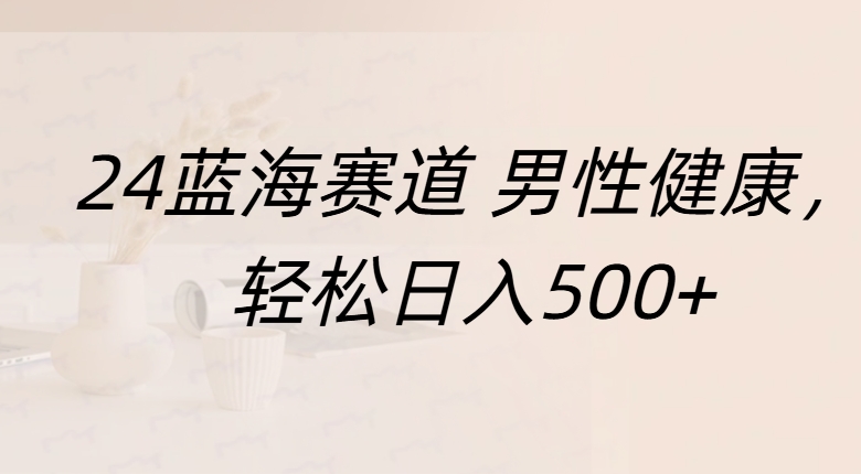 蓝海赛道 男性健康，轻松日入500+-晴沐网创  